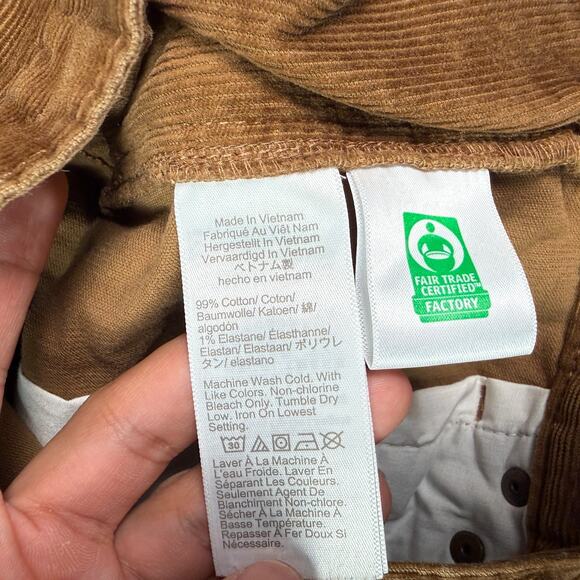 J Crew Corduroy Pants Mens 28x32 Brown Fair Trade Preppy Chino Slim Fit - Picture 4 of 11